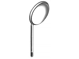 MUNDSPIEGEL HOHL RHODIUM 22MM